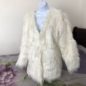 Lanshifei Faux Fur Fluffy Jacket